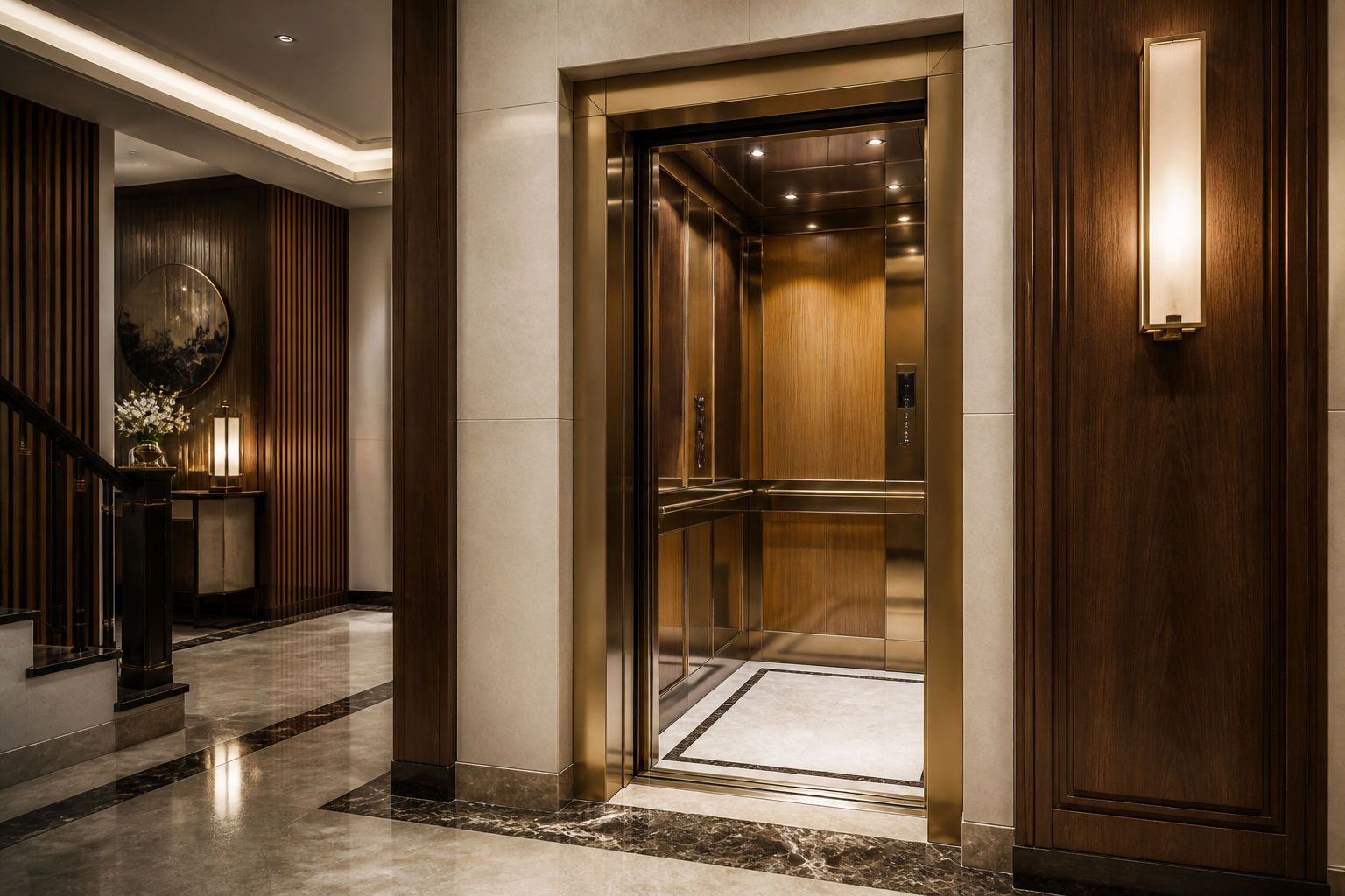 Cabin thang máy cao cấp trong biệt thự